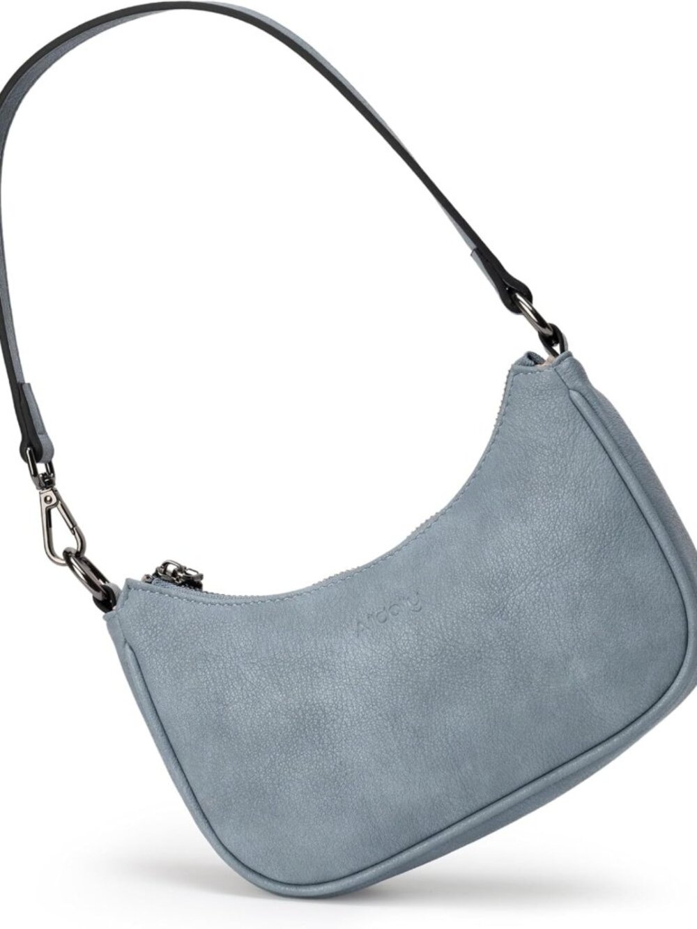 Chic Vegan Leather Mini Crescent Hobo Bag, Lightweight Cute Shoulder Purse for